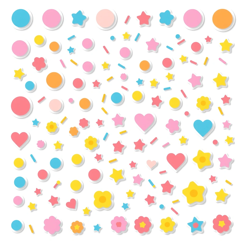 Arkusz naklejek / dekoracji (posypki, konfetti) - Materiały - Dzień Piekarza i Cukiernika