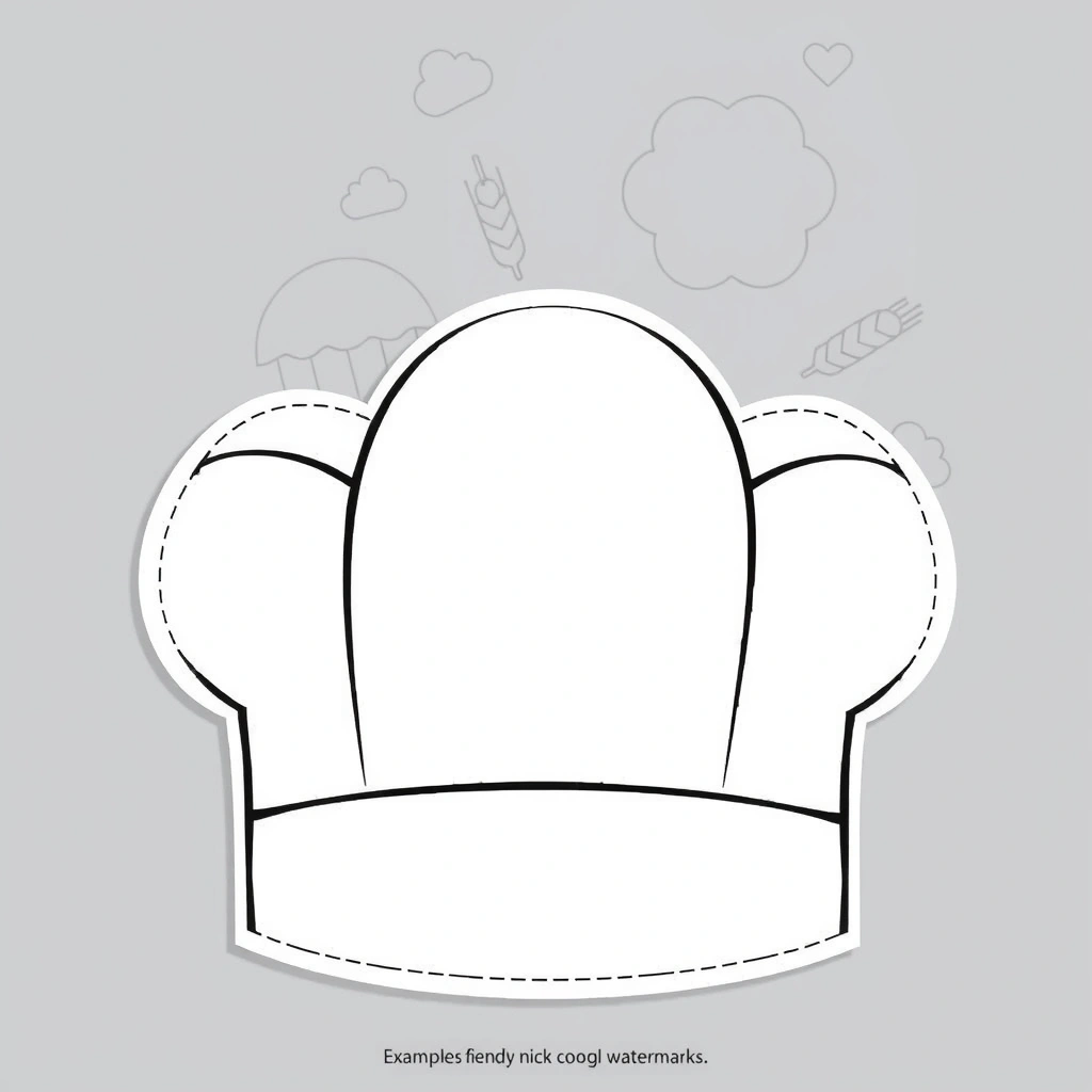 Czapka piekarza — szablon do składania - Szablony - Dzień Piekarza i Cukiernika