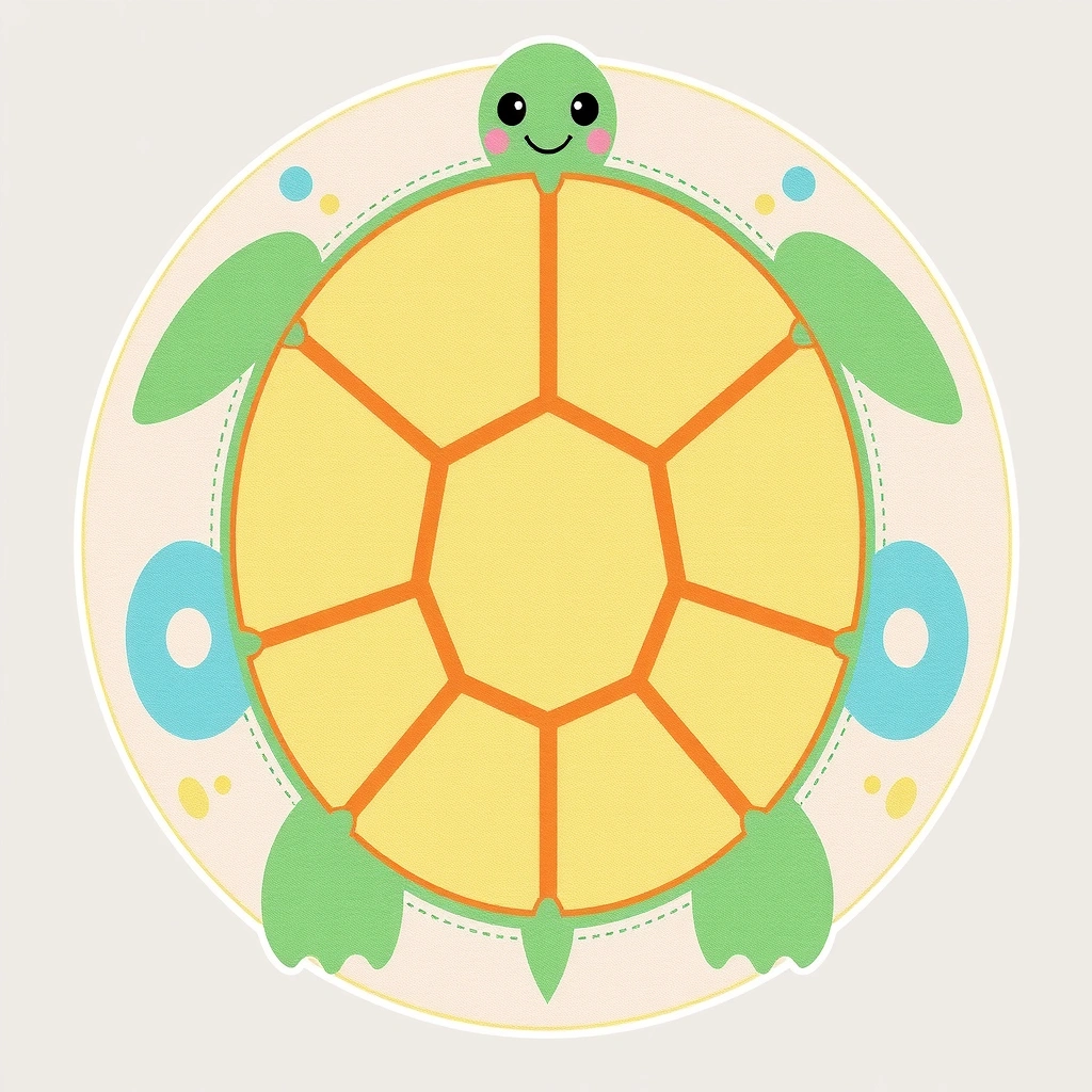 Mata/obrazek maty z motywem skorupy - Materiały - Dzień Żółwia