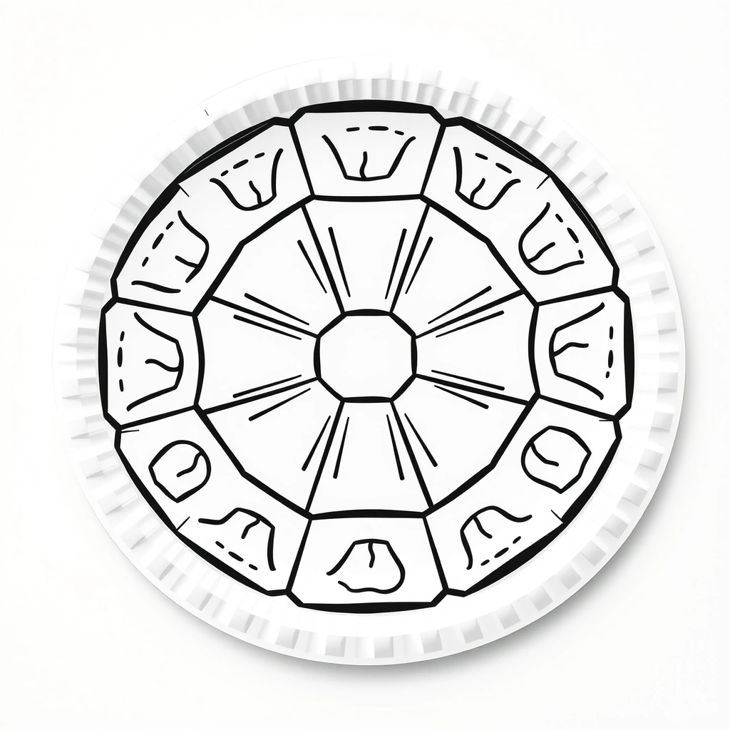 Szablon skorupy z talerzyka (do wydruku) - Szablony - Dzień Żółwia