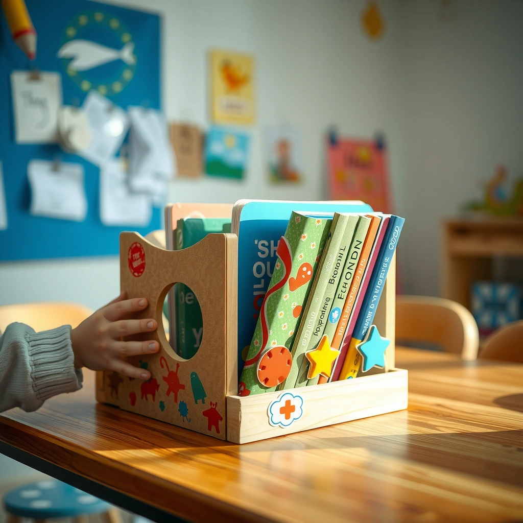 Zdjęcie gotowego stojaka (realistyczne) - Materiały - Dzień Książki dla Dzieci