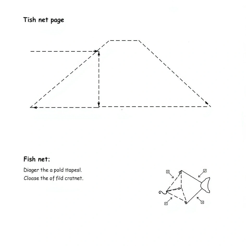 Szablon: Prosta papierowa sieć (instrukcja składania) - Szablony - Dzień Ryby