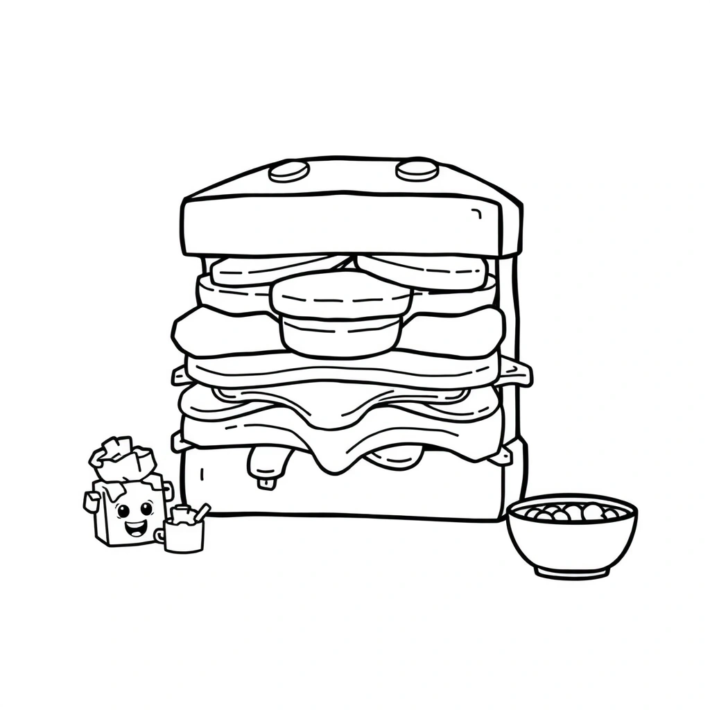 Kolorowanka — klockowa kanapka - Kolorowanki - Dzień Klocków LEGO