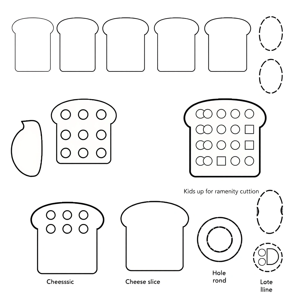 Szablon do wycinania — klockowe kromki - Szablony - Dzień Klocków LEGO