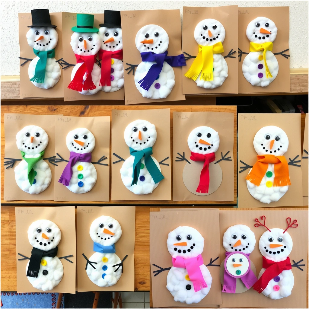 Galeria prac dzieci — przykładowe bałwanki - Materiały - Dzień Bałwana (grudzień)