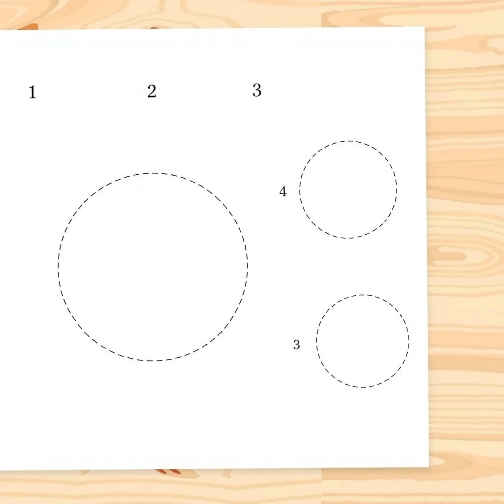 Szablon kółek do wycięcia - Szablony - Dzień Bałwana (grudzień)