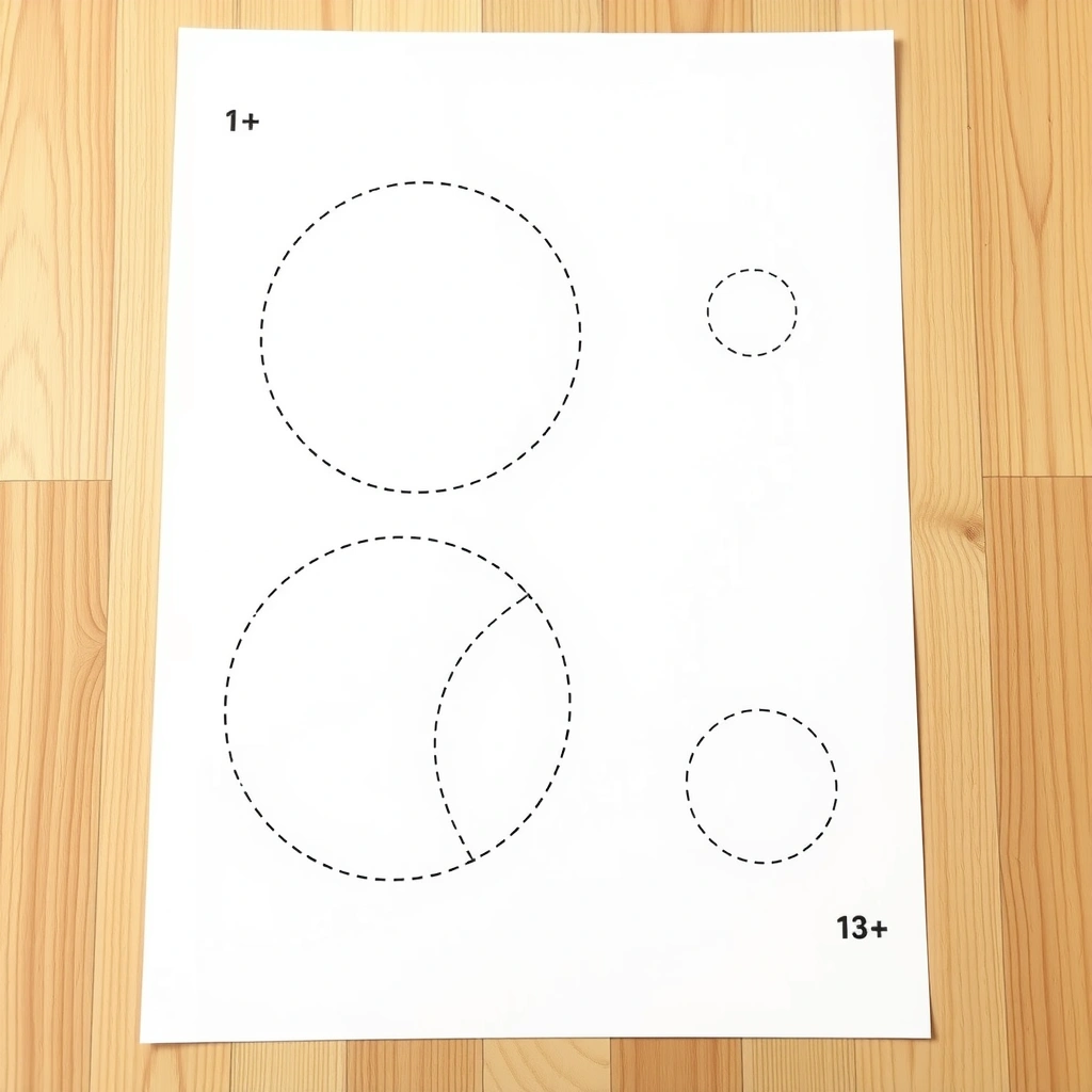 Szablon kółek do wycięcia - Szablony - Dzień Bałwana (grudzień)