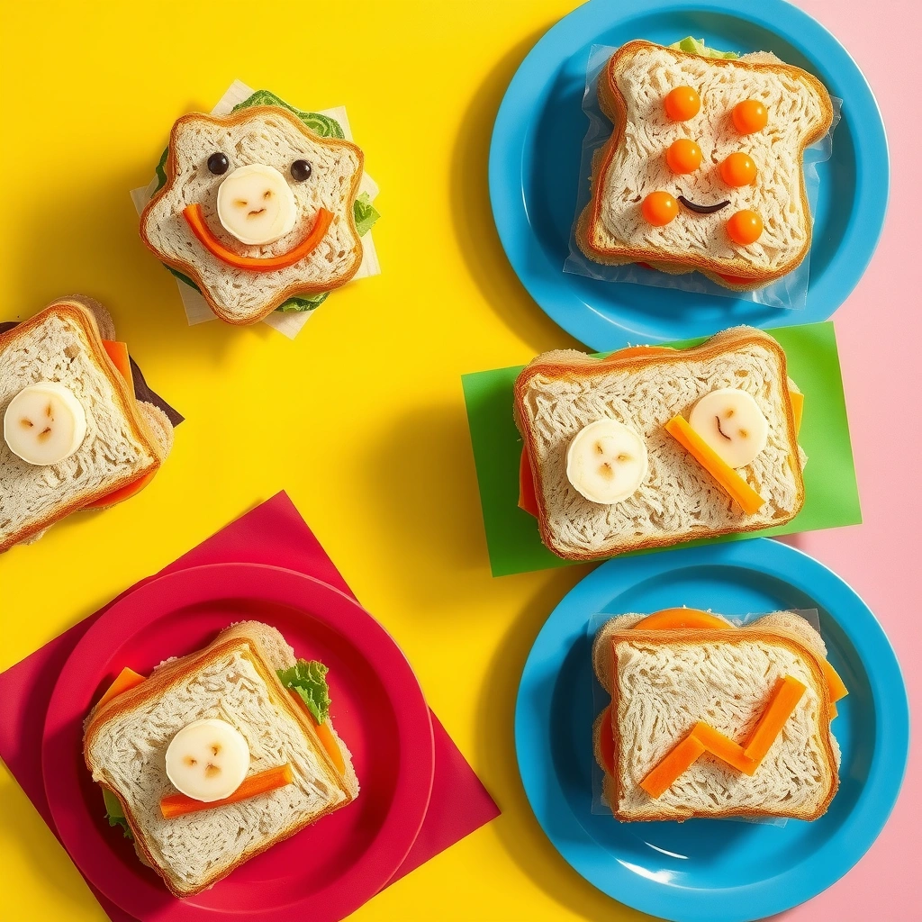 Fotografia gotowych kanapek na talerzu - Materiały - Dzień Znaczka Pocztowego