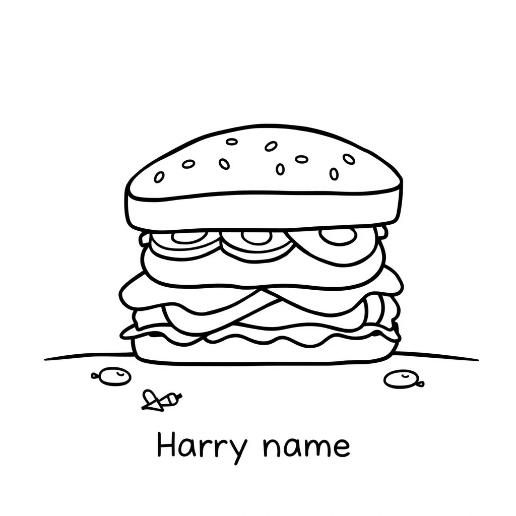 Kolorowanka — kanapka w kształcie znaczka - Kolorowanki - Dzień Znaczka Pocztowego