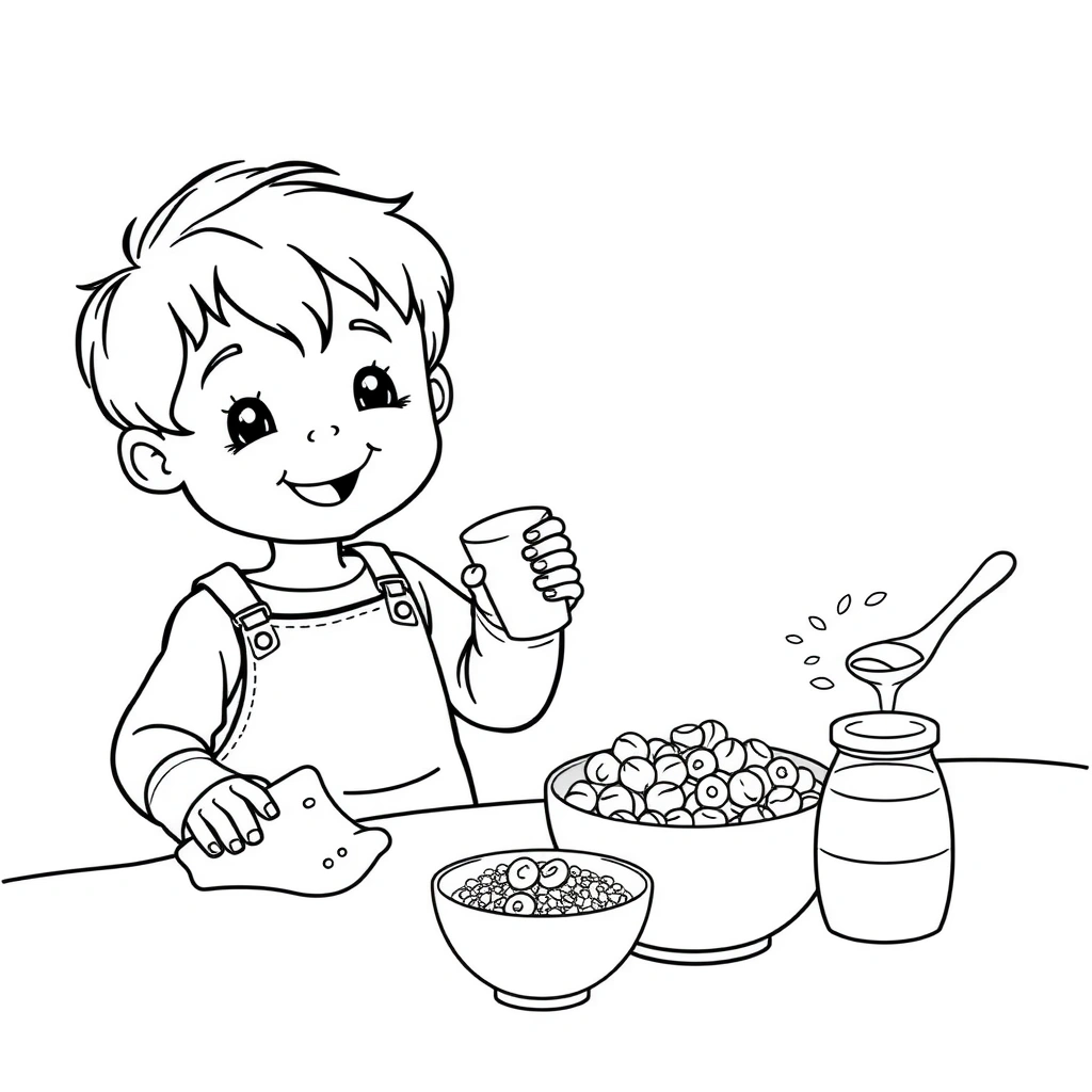 Kolorowanka — Mały chemik z kubeczkiem - Kolorowanki - Dzień Chemika