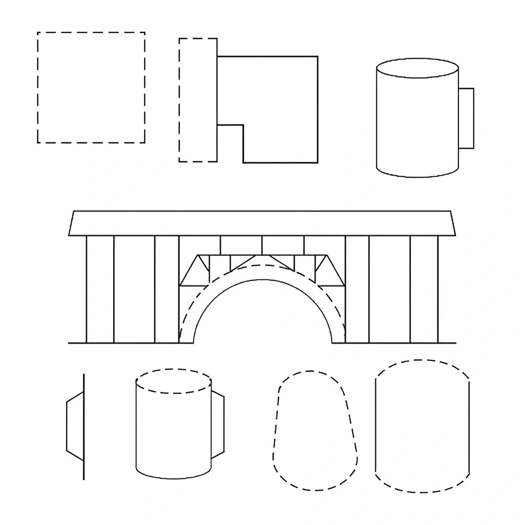 Szablony mostów do wycięcia - Szablony - Dzień Majsterkowicza