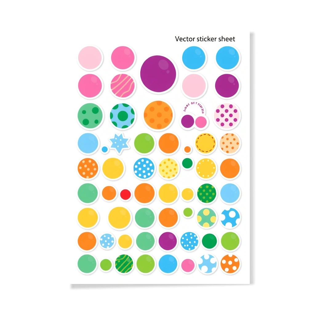 Arkusz z naklejkami-kropkami (projekt) - Szablony - Dzień Kropki