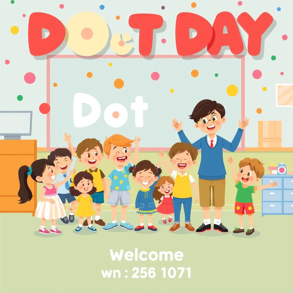 Plakat powitalny: Dzień Kropki - Materiały - Dzień Kropki