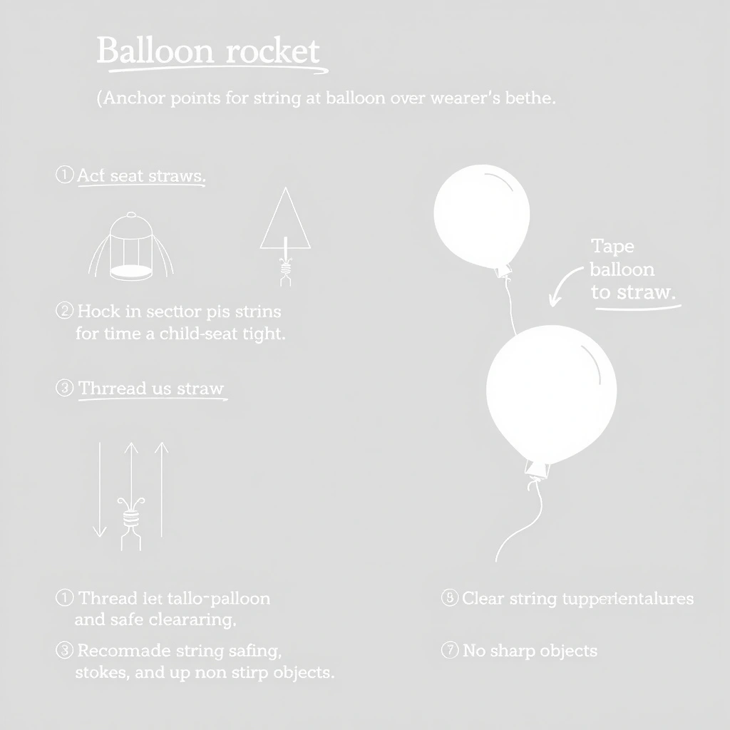 Schemat montażu — Balonowa rakieta dla nauczyciela - Szablony - Dzień Sportu