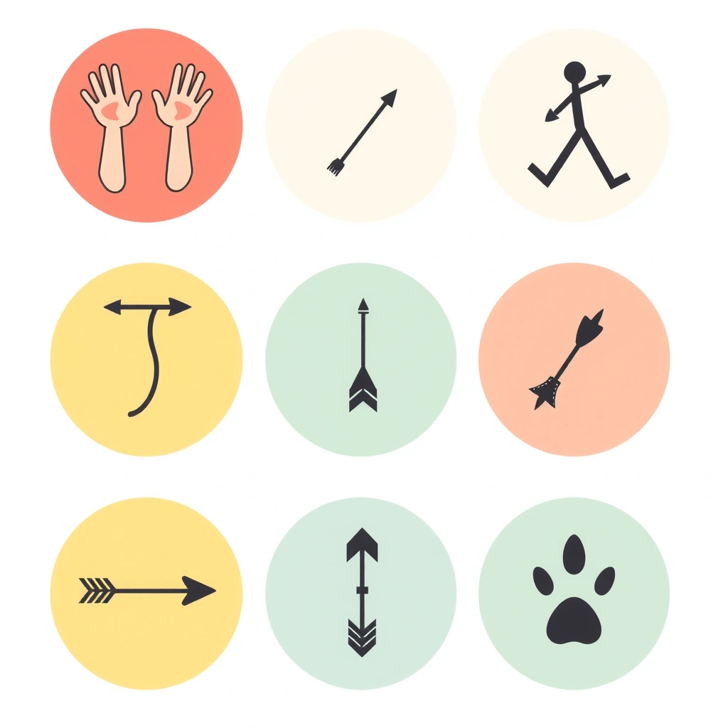 Karty ruchów dla dzieci (duże ikony) - Szablony - Dzień Czerwonego Kapturka