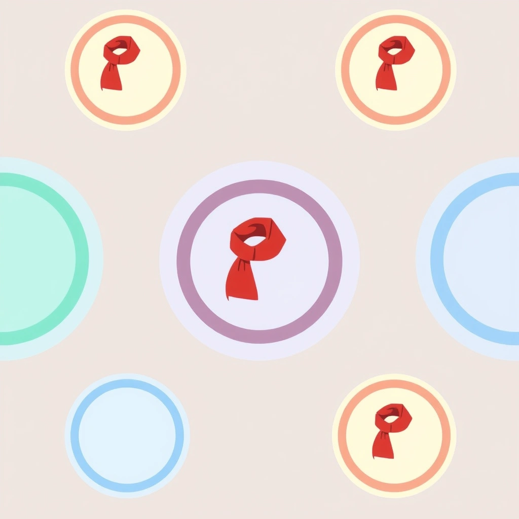 Szablony podkładek/mat z ikoną chustki - Szablony - Dzień Czerwonego Kapturka