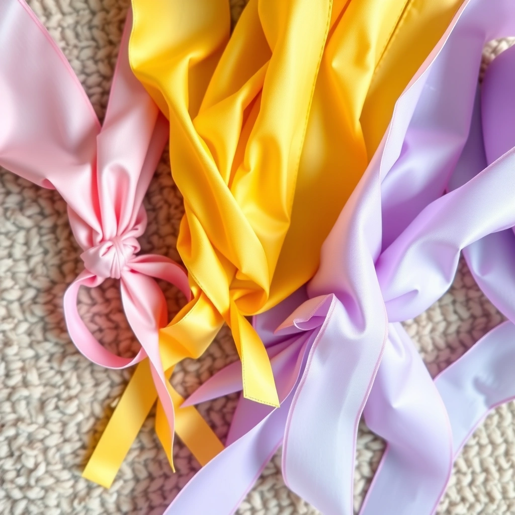 Kolorowe wstążki i chusteczki — rekwizyty - Materiały - Dzień Kobiet