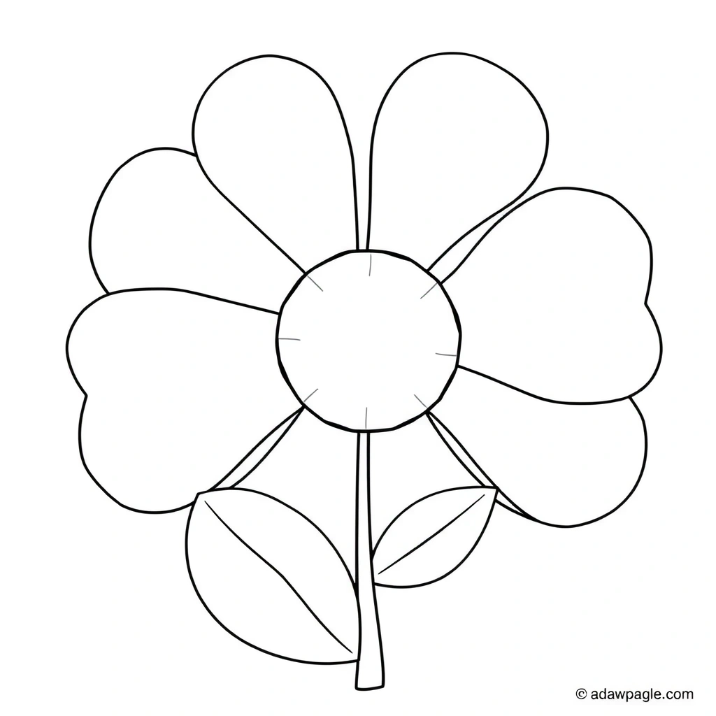 Szablon papierowego kwiatuszka - Szablony - Dzień Kobiet