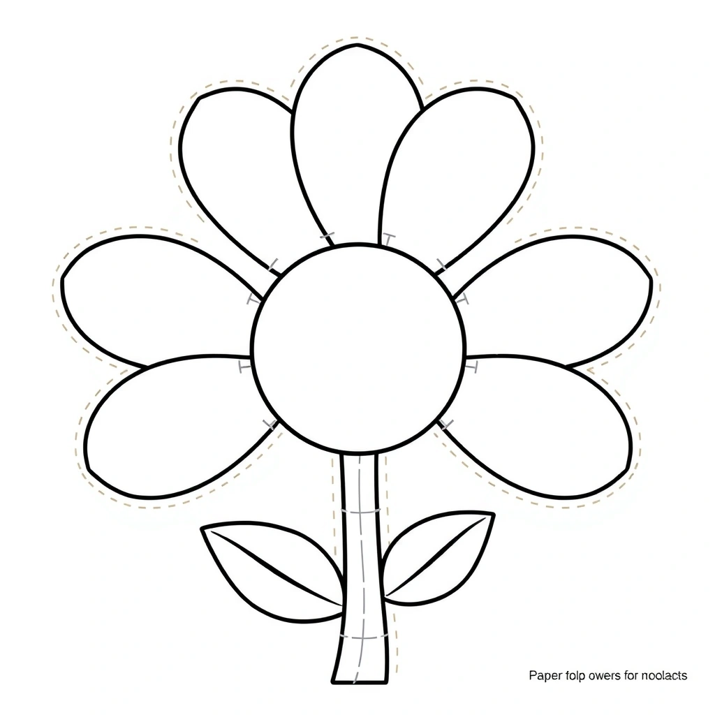 Szablon papierowego kwiatuszka - Szablony - Dzień Kobiet
