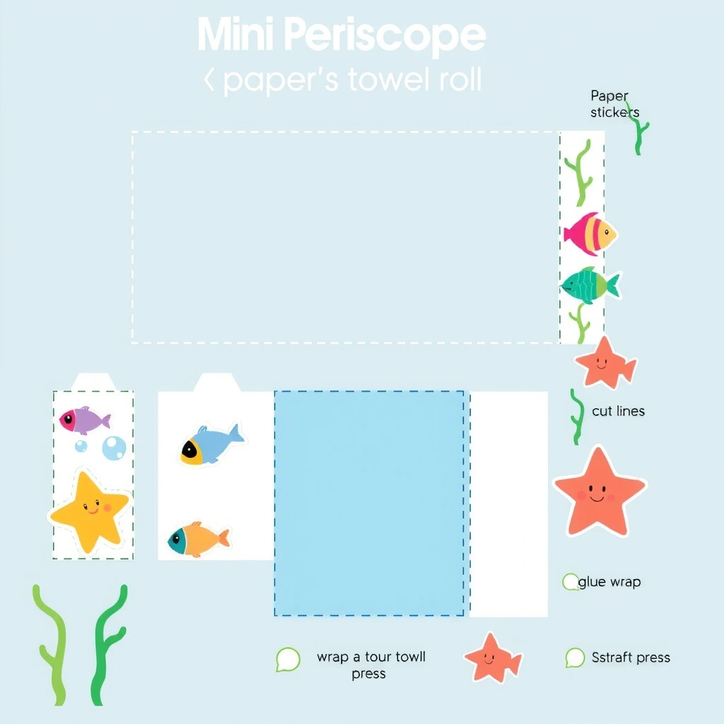 Szablon mini-peryskopu (rolka do dekoracji) - Szablony - Dzień Łodzi Podwodnej