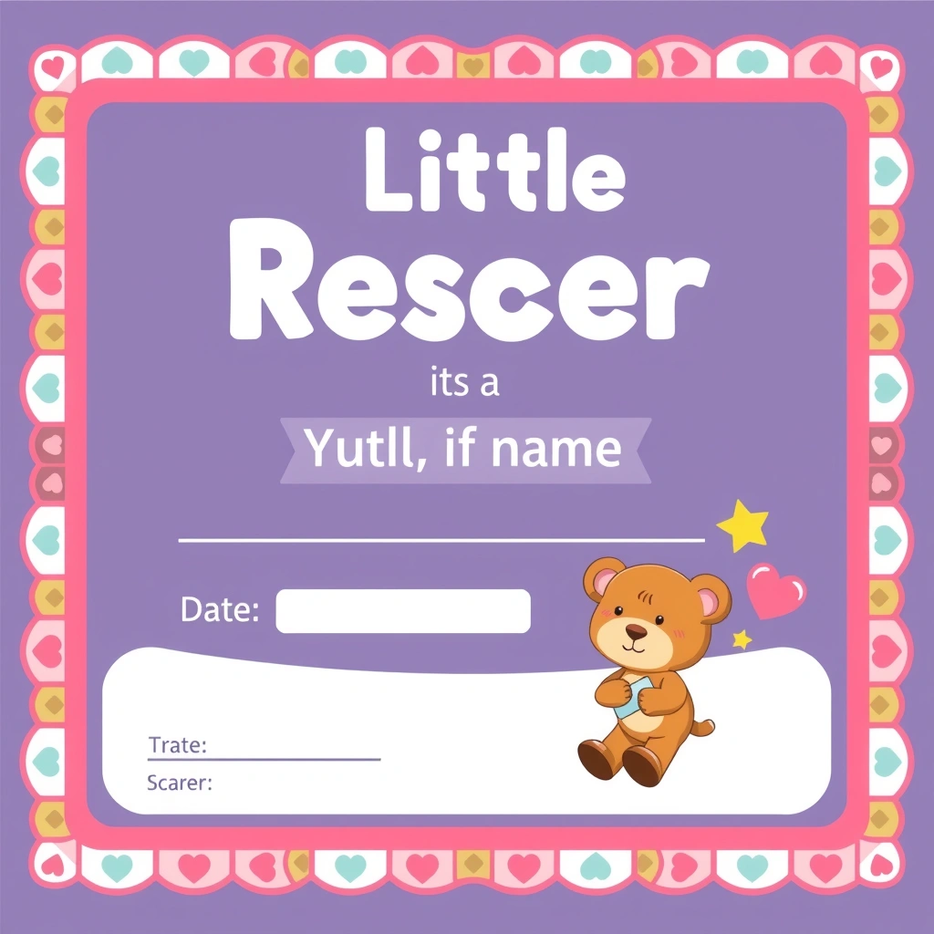 Dyplom 'Mały Ratownik' (projekt do wydruku) - Szablony - Dzień Pierwszej Pomocy