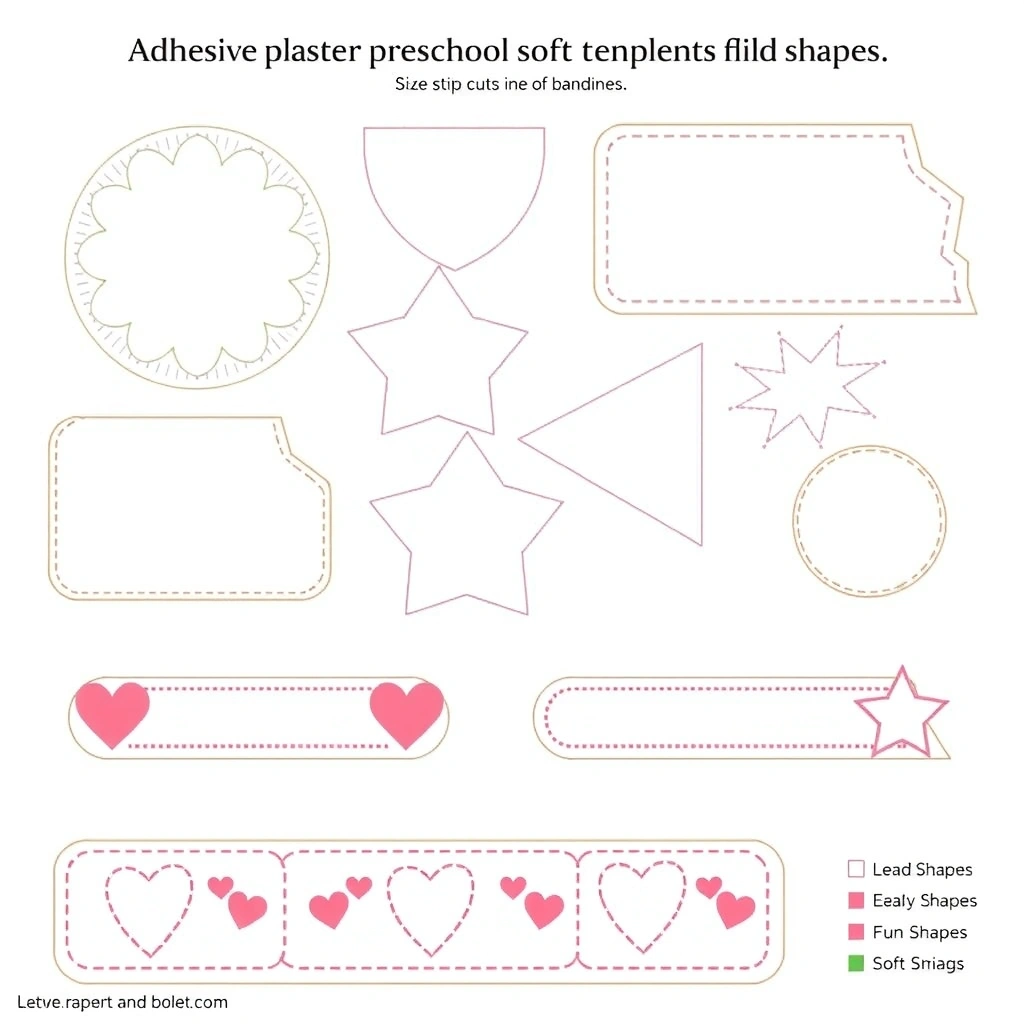 Szablony plastrów i bandaży (do wycięcia) - Szablony - Dzień Pierwszej Pomocy