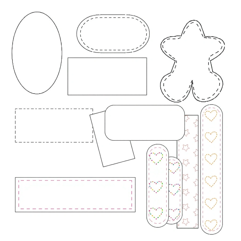 Szablony plastrów i bandaży (do wycięcia) - Szablony - Dzień Pierwszej Pomocy