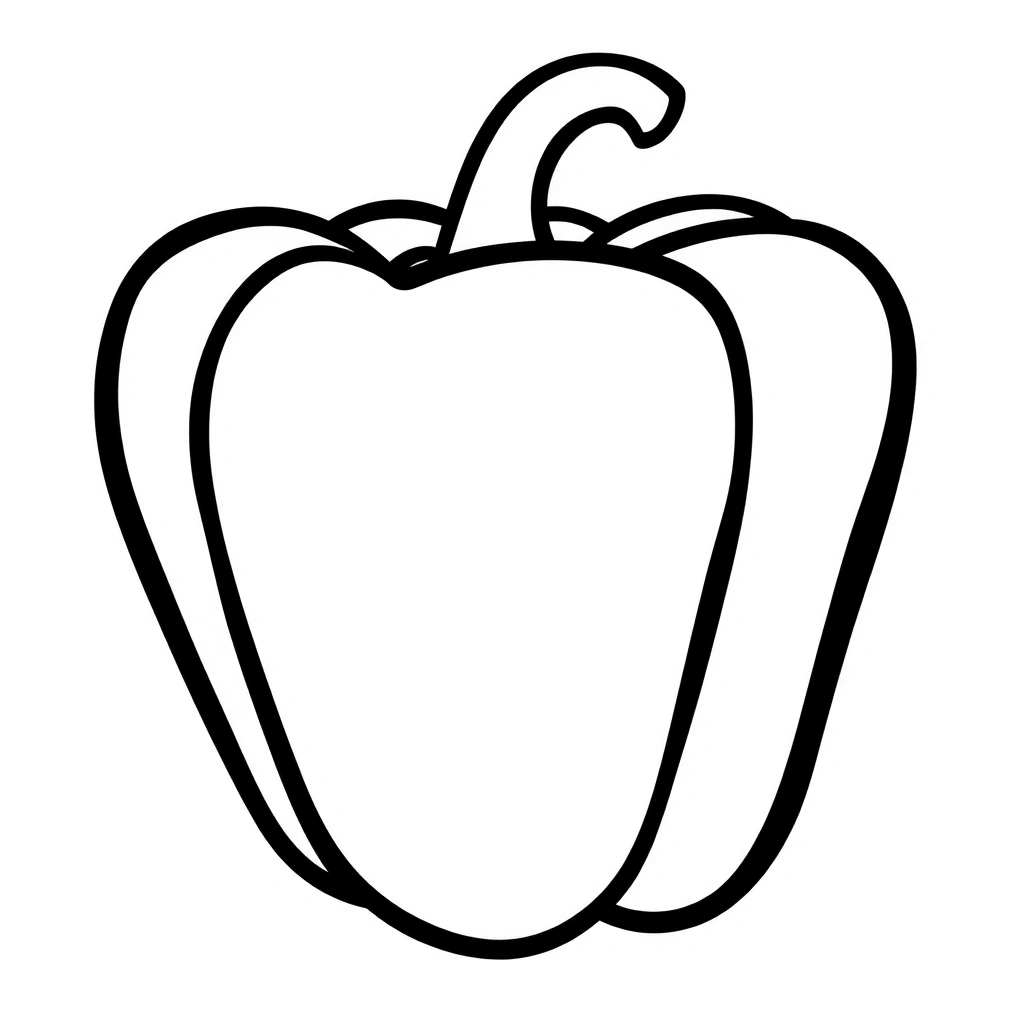 Kontur papryki — szablon (A3) - Szablony - Dzień Czerwonej Papryki