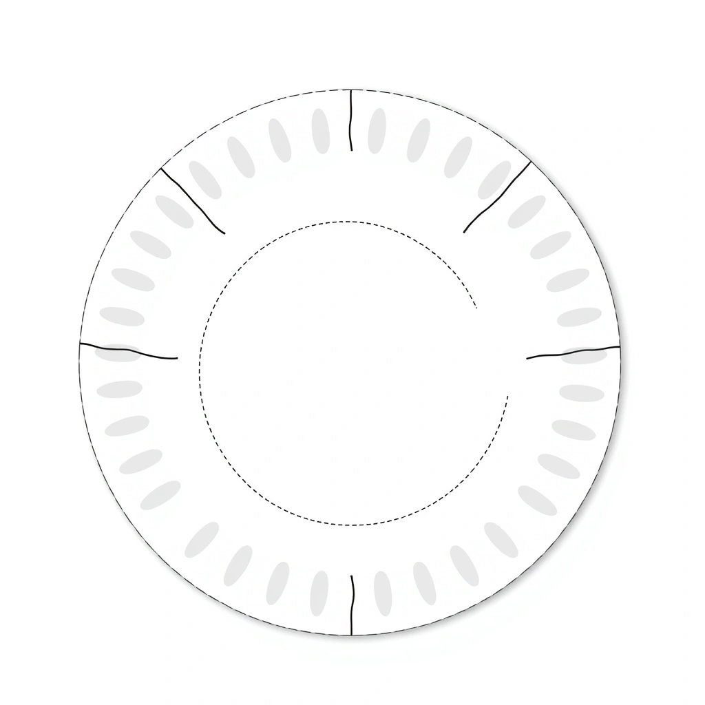 Szablon papierowej miseczki/talerza - Szablony - Dzień Płatków Śniadaniowych