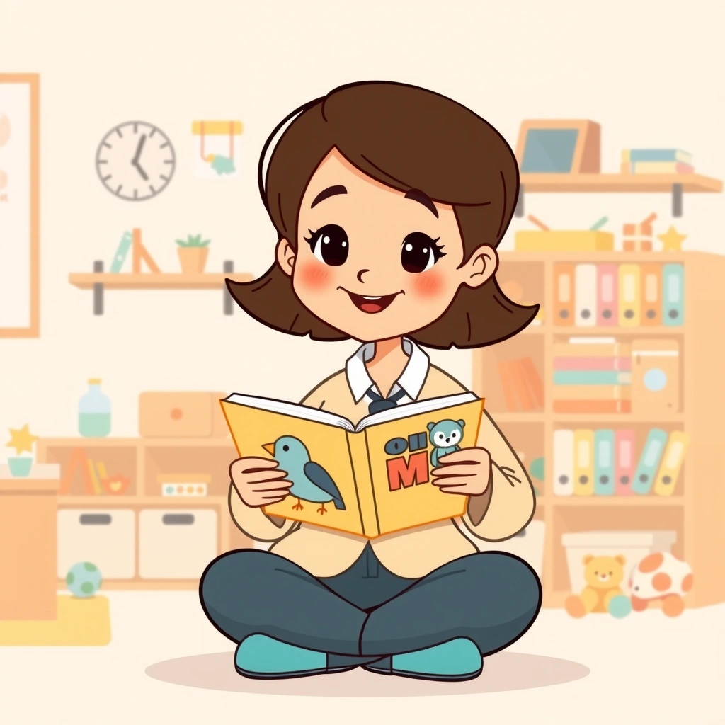 Duża ilustracja nauczyciela - Materiały - Dzień Edukacji Narodowej