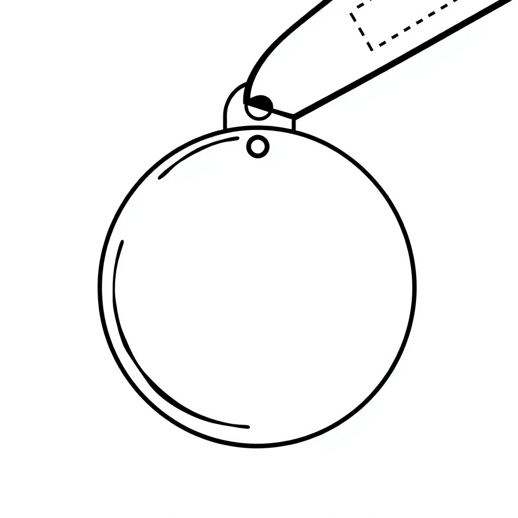 Szablon medalika — kółko z dziurką - Szablony - Dzień Edukacji Narodowej