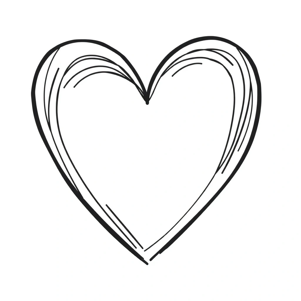 Szablon serca — kolorowanka - Kolorowanki - Dzień Edukacji Narodowej