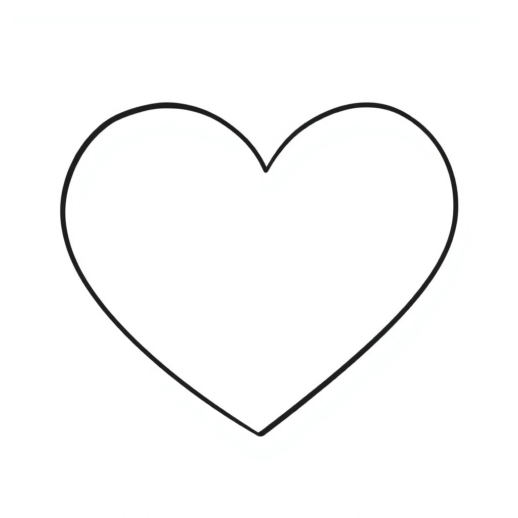 Szablon serca — kolorowanka - Kolorowanki - Dzień Edukacji Narodowej