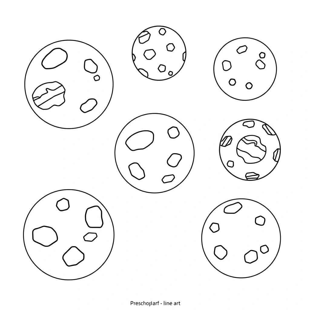 Szablony planet do druku (puste) - Szablony - Dzień Kosmosu