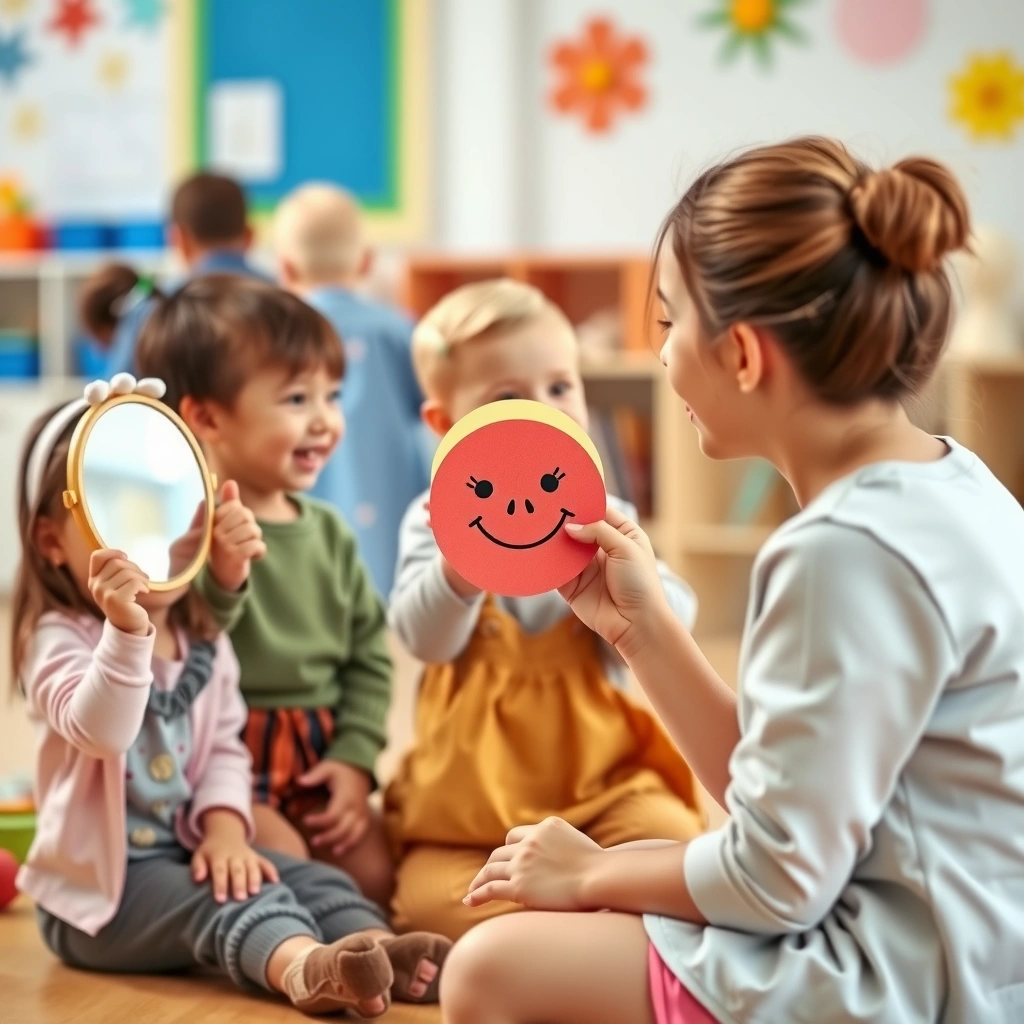 Dzieci z lusterkami — naśladują emocje - Materiały - Dzień Arbuza