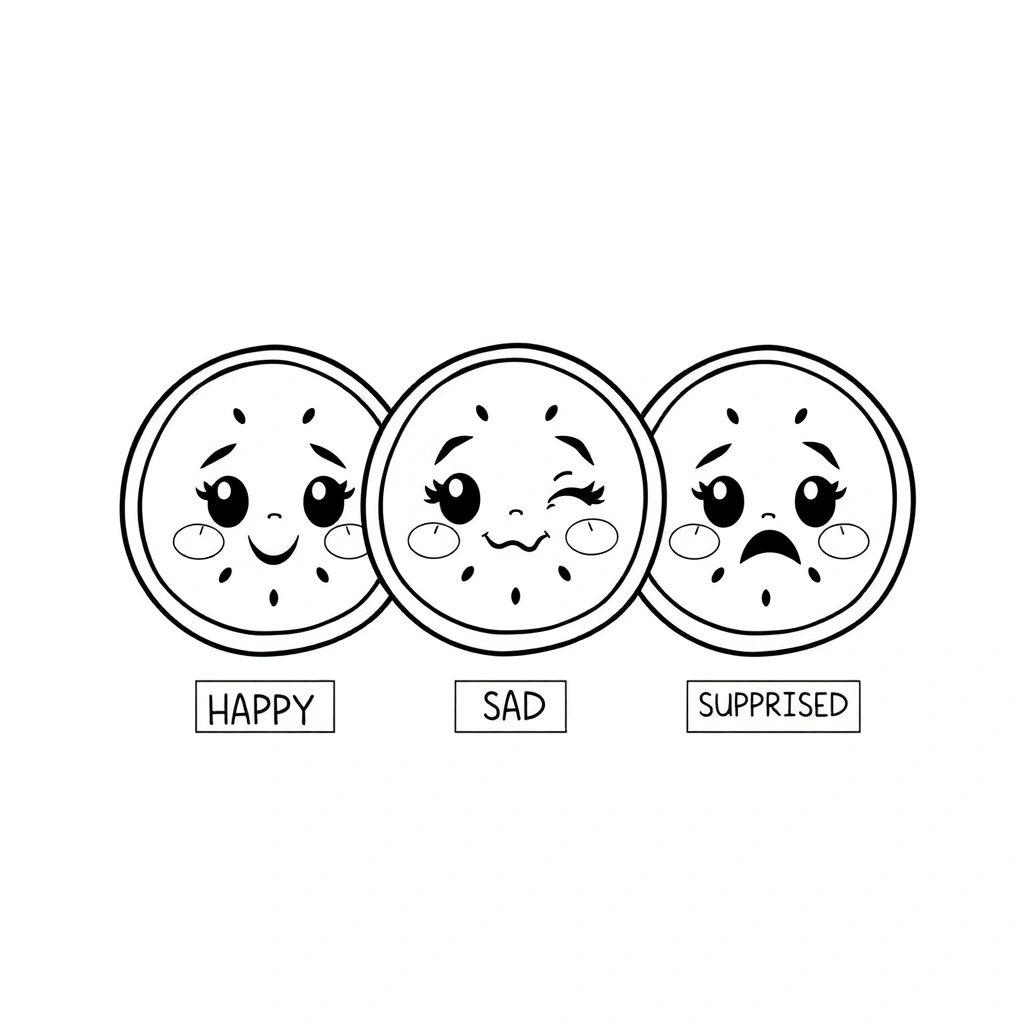 Kolorowanka „Arbuzowe emocje” - Kolorowanki - Dzień Arbuza