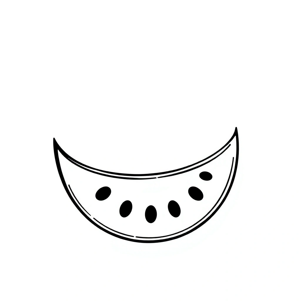 Szablon plastra arbuza do wydruku (czarno-biały) - Szablony - Dzień Arbuza