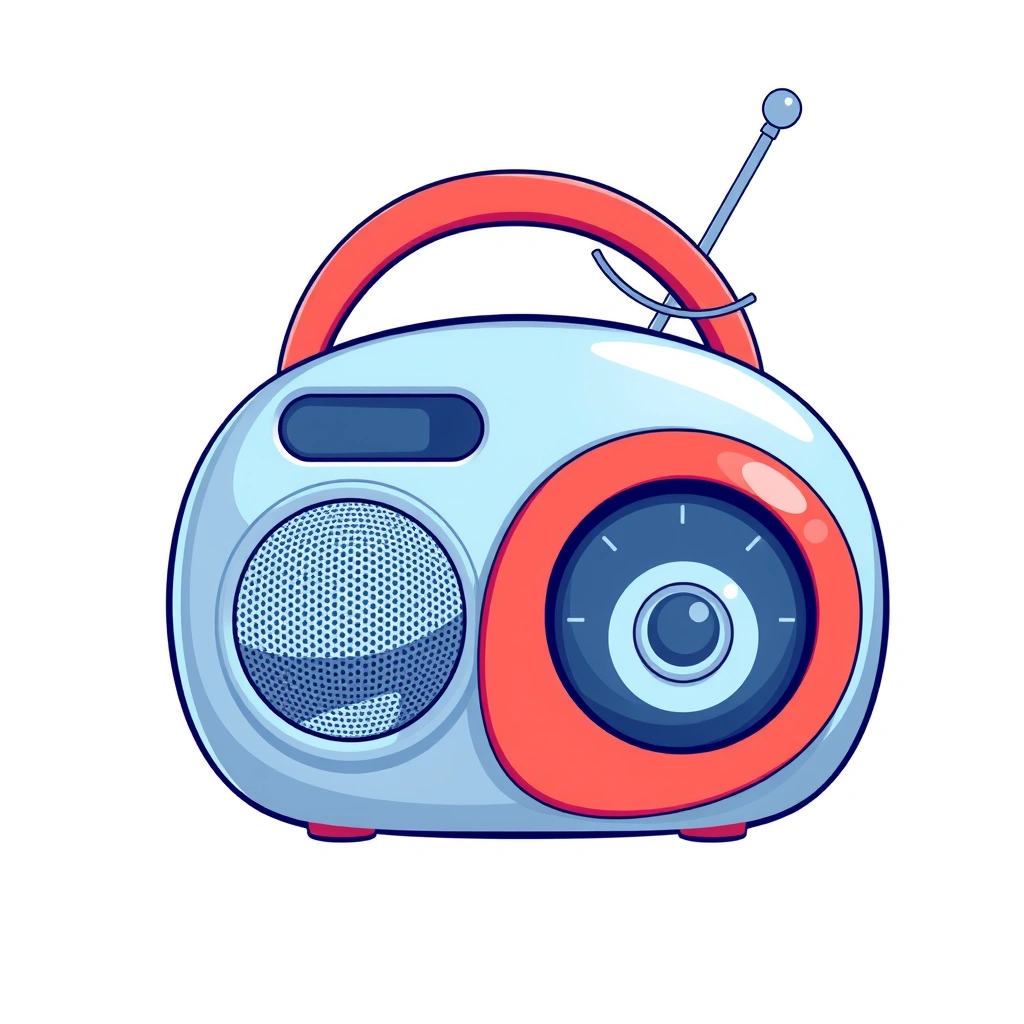 Ilustracja zabawkowego radia - Materiały - Dzień Radia