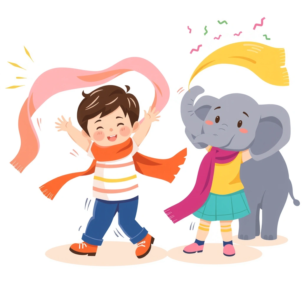 Chusteczki i wstążki — inspiracje ruchowe - Szablony - Dzień Tańca