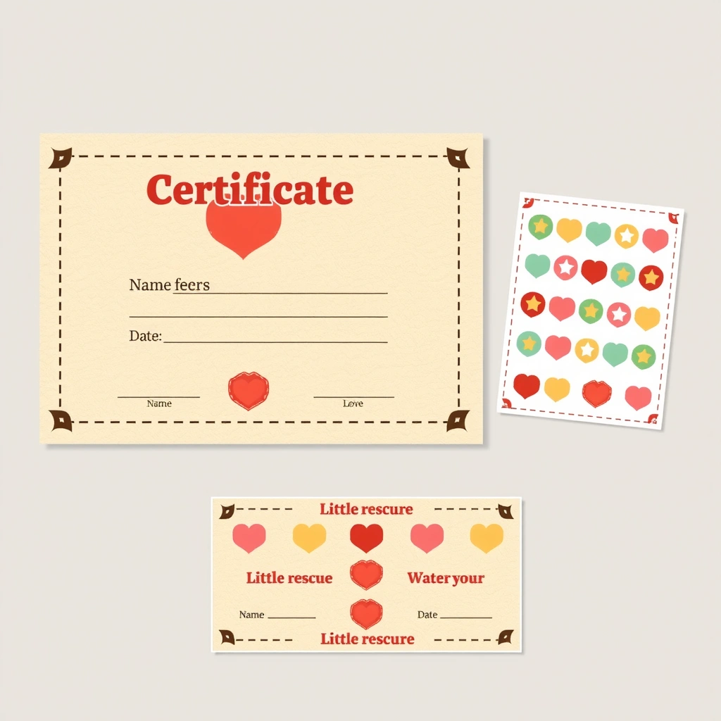 Szablon: Dyplom i arkusz naklejek 'Mały Ratownik' - Szablony - Dzień Pierwszej Pomocy