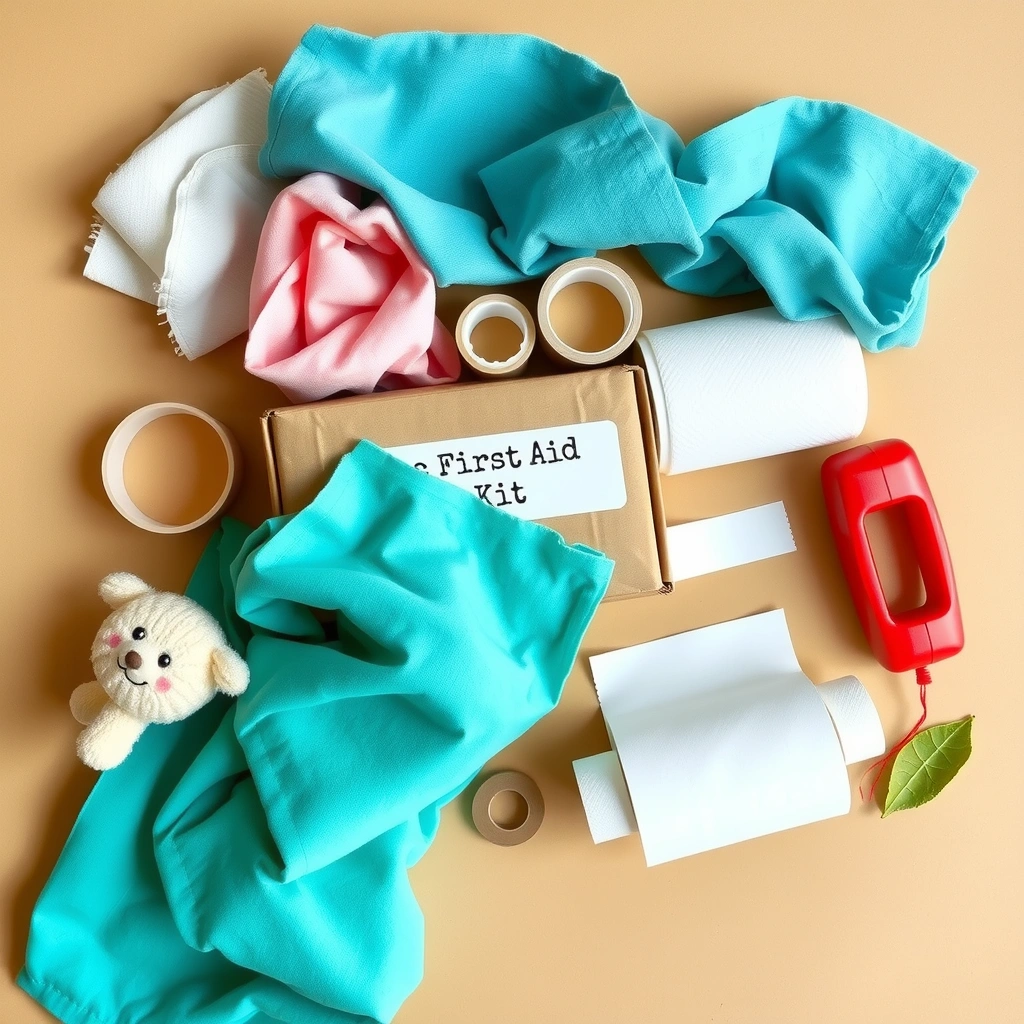 Zdjęcie rekwizytów: Materiały z odzysku do apteczki - Materiały - Dzień Pierwszej Pomocy