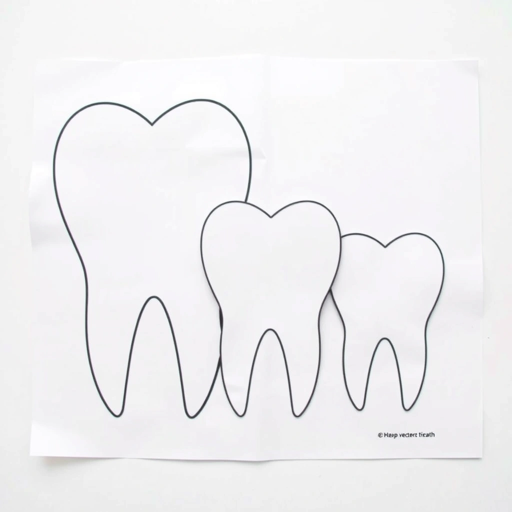 Szablony zębów do wycięcia - Szablony - Dzień Dentysty