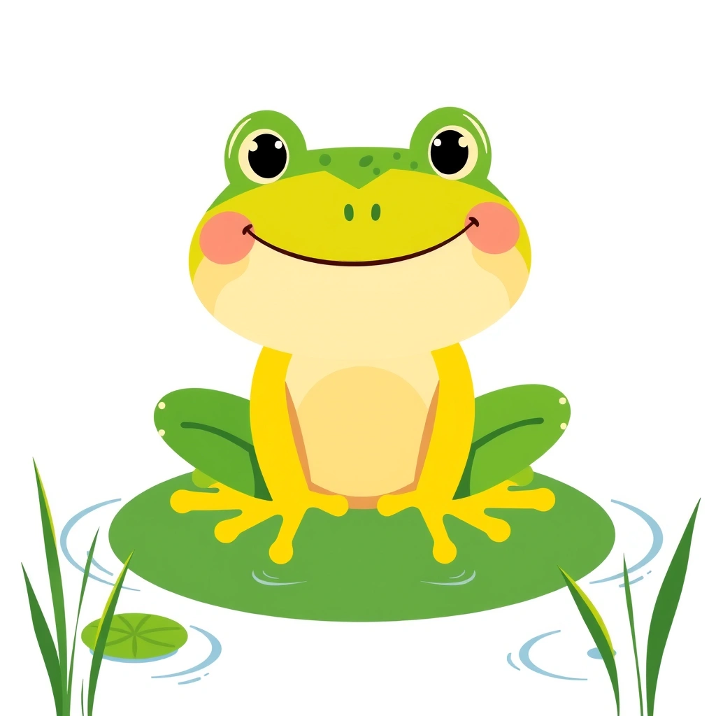 Duża kolorowa ilustracja żaby - Materiały - Dzień Żaby