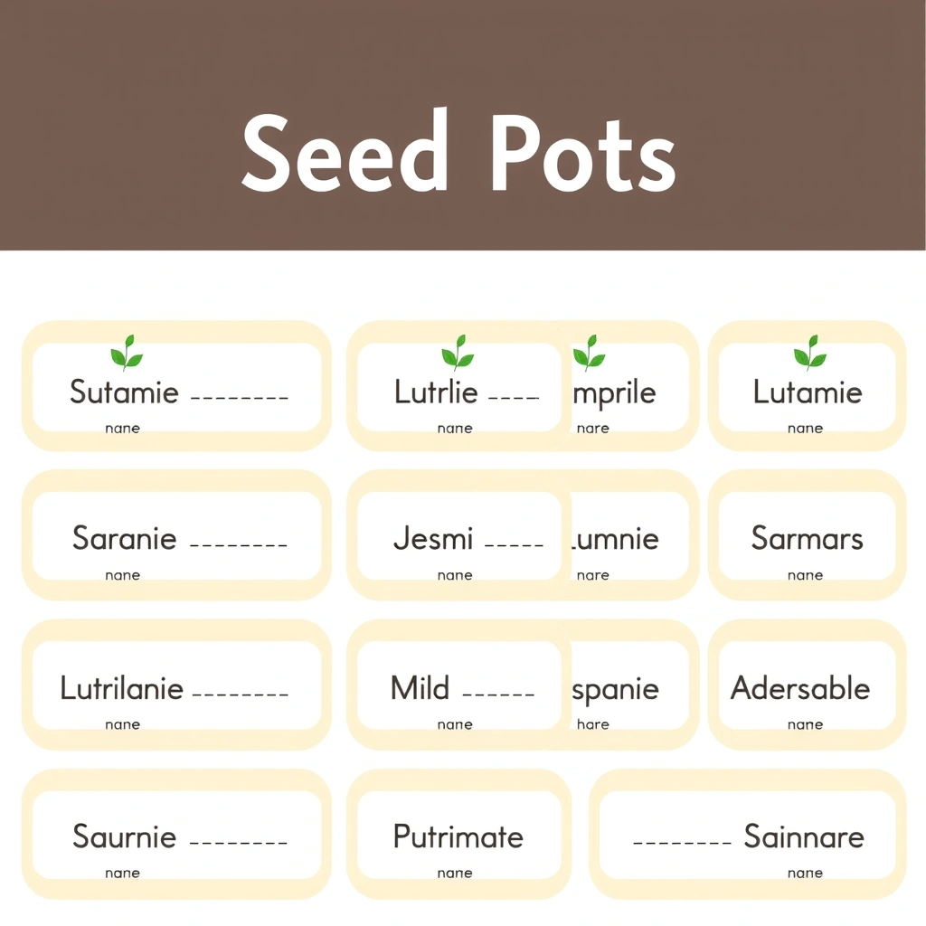 Naklejki z imionami do pojemniczków na nasiona - Szablony - Dzień Uśmiechu