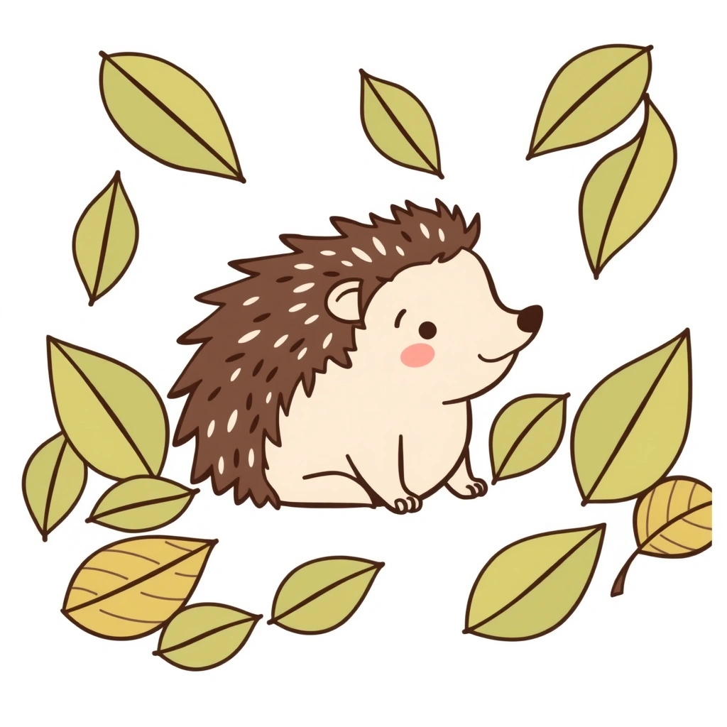 Karta: Jeż — flashcard - Szablony - Dzień Lasu