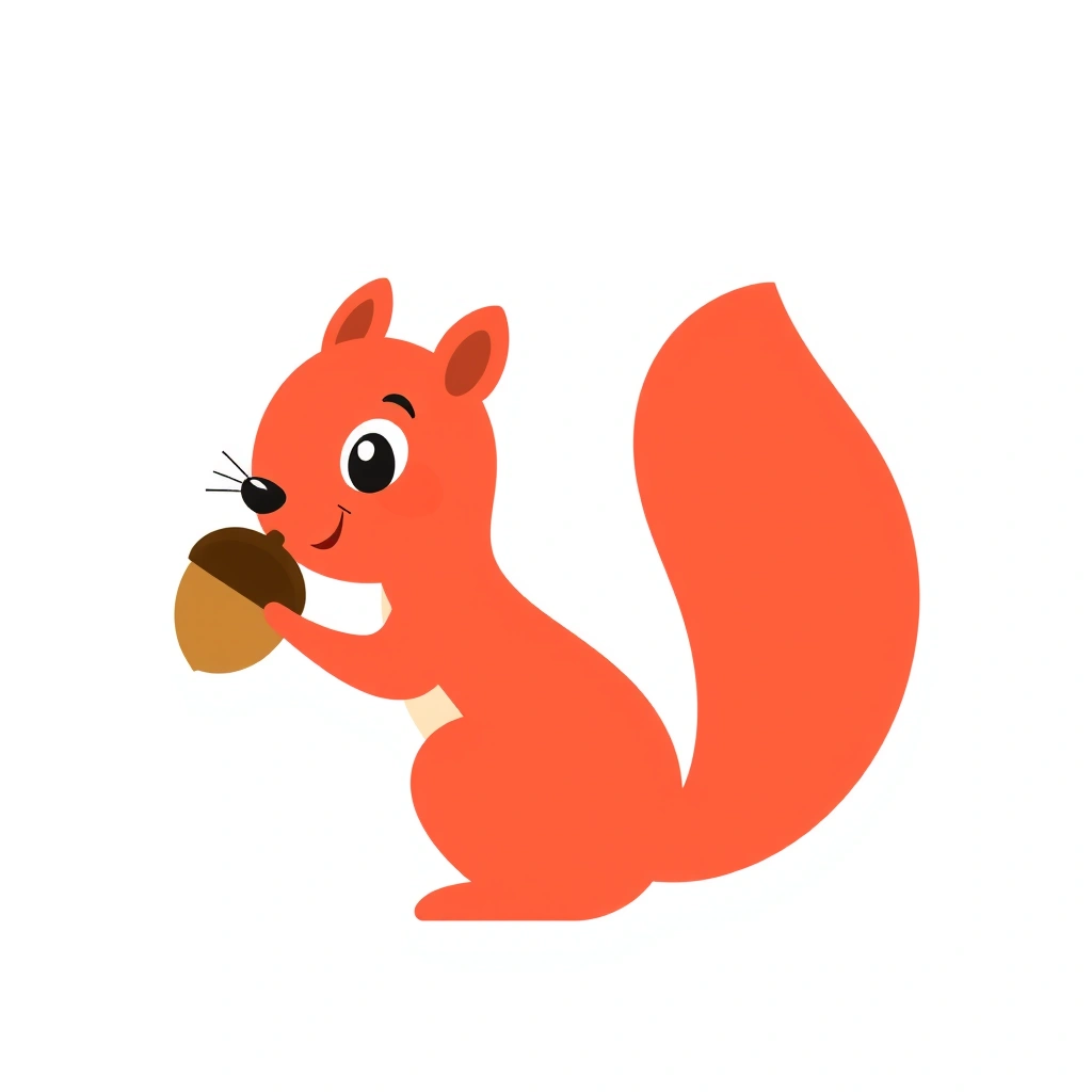 Karta: Wiewiórka — flashcard - Szablony - Dzień Lasu