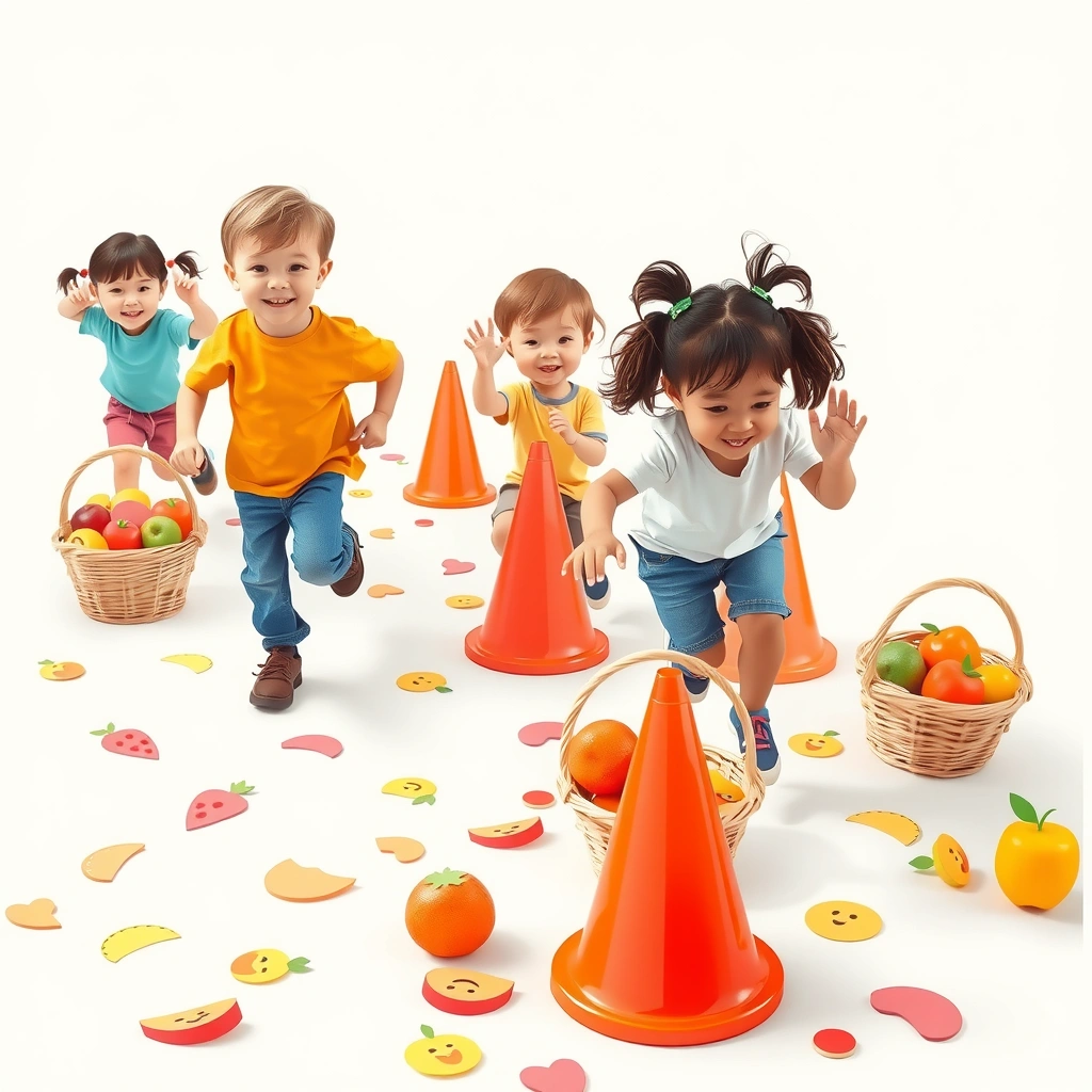 Plakat: Zbierz owoce — tor przeszkód - Materiały - Dzień Soku