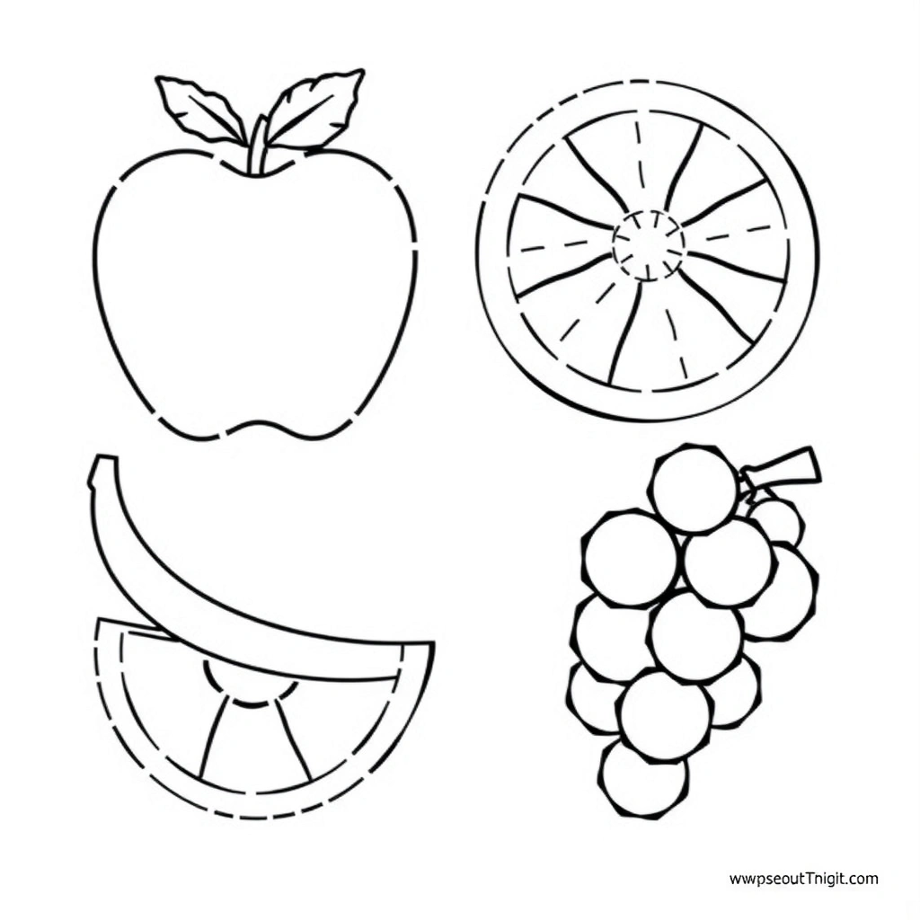 Szablony wycinanek owoców (do papierowych owoców) - Szablony - Dzień Soku