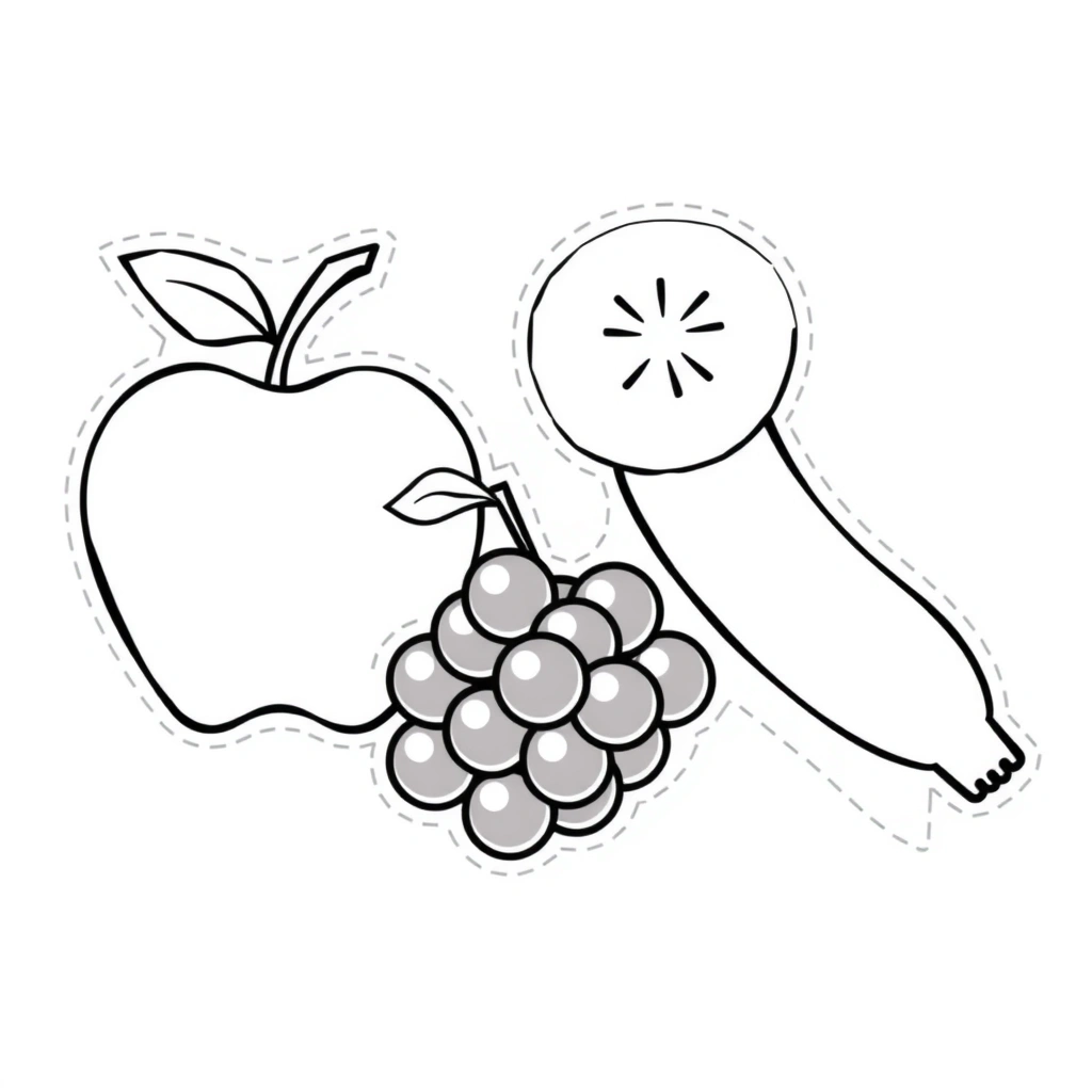 Szablony wycinanek owoców (do papierowych owoców) - Szablony - Dzień Soku