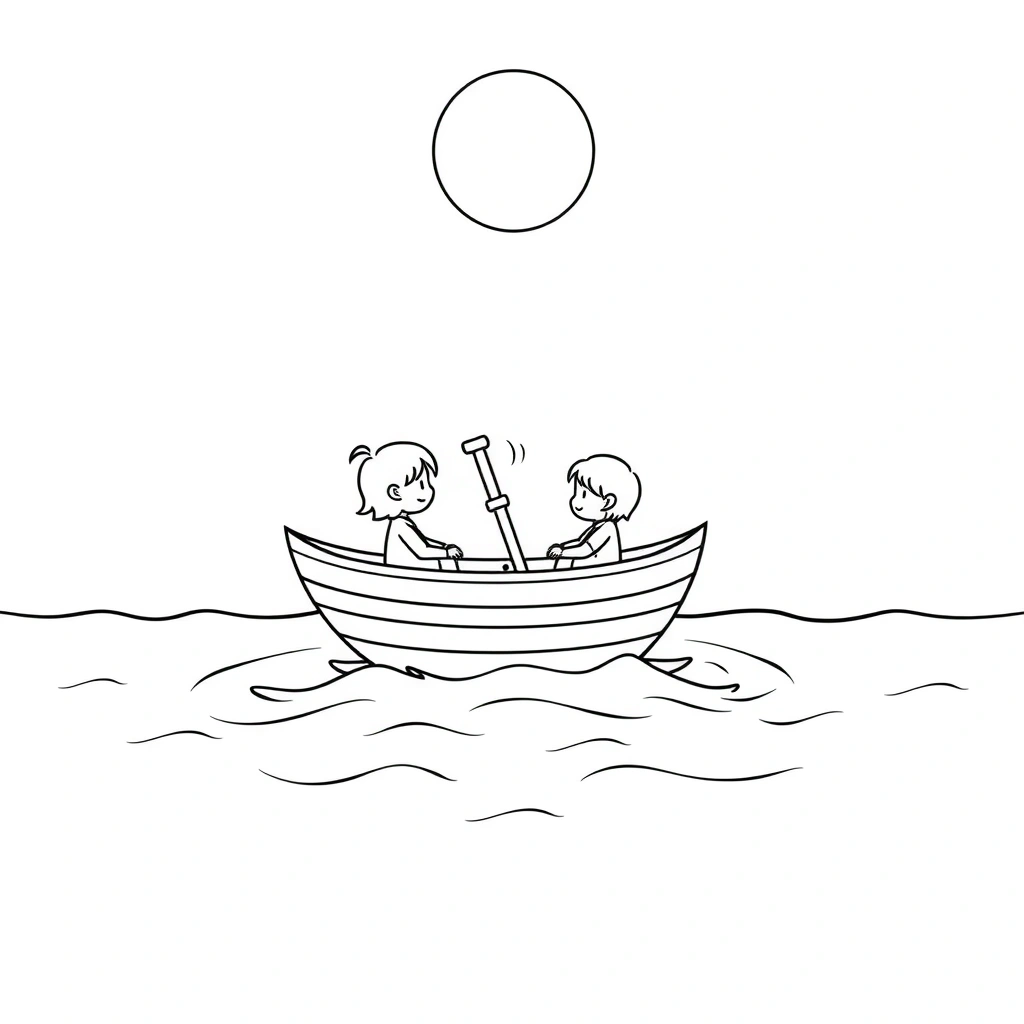 Kolorowanka uspokajająca — Ciche fale morza - Kolorowanki - Dzień Piratów